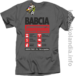 BABCIA - Jednoosobowa działalność gospodarcza - koszulka standard szara 