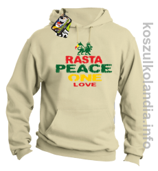 Rasta Peace ONE LOVE - bluza z kapturem - beżowa