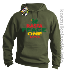 Rasta Peace ONE LOVE - bluza z kapturem - khaki