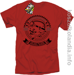 Motorcycles Life Fast Die Hard Original Design Skull - Koszulka męska czerwona 