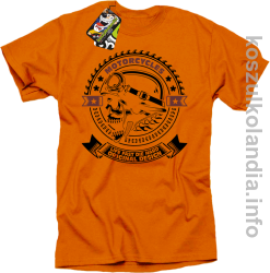 Motorcycles Life Fast Die Hard Original Design Skull - Koszulka męska pomarańcz 