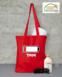 Tata Bateria do ładowania - torba bawełniana - czerwona