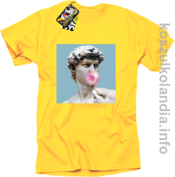 Posąg z gumą do żucia - Koszulka męska żółta 