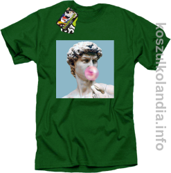 Posąg z gumą do żucia - Koszulka męska zielona 