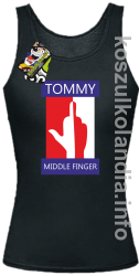 Tommy Middle Finger - top damski - czarna