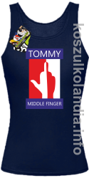 Tommy Middle Finger - top damski - granatowa