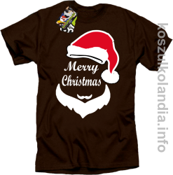 Merry Christmas Barber - Koszulka męska brąz 