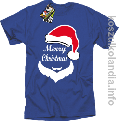 Merry Christmas Barber - Koszulka męska niebieska 