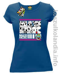 MAXI Krejzol Freaky Cartoon Red Doggy -koszulka damska - niebieski