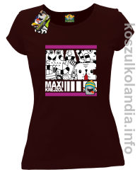 MAXI Krejzol Freaky Cartoon Red Doggy -koszulka damska - brązowy