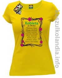 Kobieta po 30 Osiem Cudów Świata - Koszulka damska żółta 