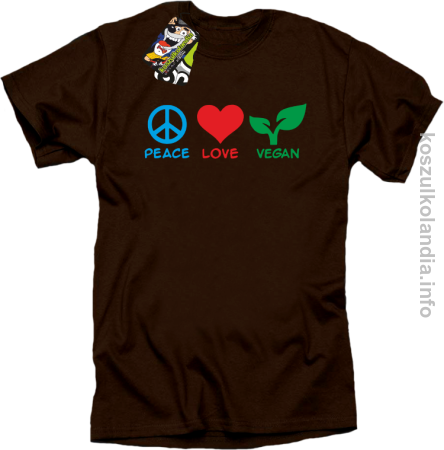 Peace Love Vegan - Koszulka męska 