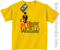 No.1 Doctor in the world - koszulka dziecięca - żółta