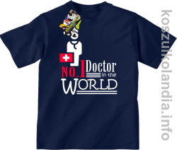 No.1 Doctor in the world - koszulka dziecięca - granatowa