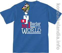 No.1 Doctor in the world - koszulka dziecięca - niebieska