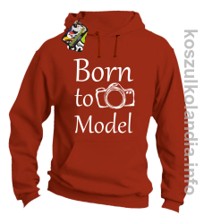 Born to model - Longsleeve - bluza z kapturem - pomarańczowy