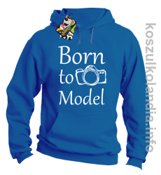 Born to model - Longsleeve - bluza z kapturem - niebieski