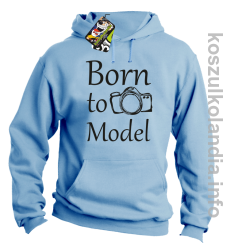 Born to model - Longsleeve - bluza z kapturem - błekitny