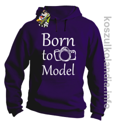 Born to model - Longsleeve - bluza z kapturem - fioletowy