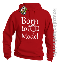 Born to model - Longsleeve - bluza z kapturem - czerwony