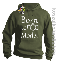 Born to model - Longsleeve - bluza z kapturem - khaki