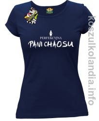 Perfekcyjna PANI CHAOSU - koszulka damska - granatowa
