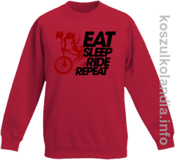 EAT SLEEP Ride Repeat czerwony