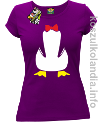Pingwin no head bez głowy - koszulki damskie - fioletowa