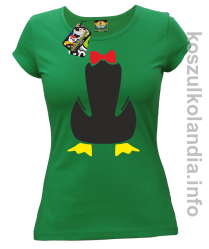 Pingwin no head bez głowy - koszulki damskie - zielona