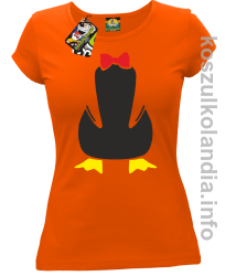 Pingwin no head bez głowy - koszulki damskie - pomarańczowa