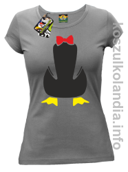 Pingwin no head bez głowy - koszulki damskie - szara