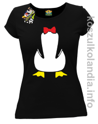 Pingwin no head bez głowy - koszulki damskie - czarna
