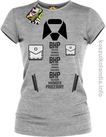 BHP Bałagan Harmider Procedury Krawat - koszulka damska