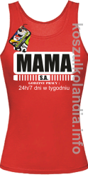 MAMA S.A.  24h/7 dni w tygodniu - top damski - czerwona