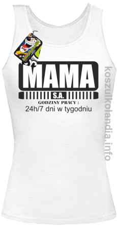 MAMA S.A.  24h/7 dni w tygodniu - top damski - biała