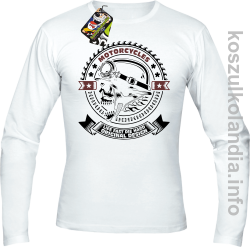 Motorcycles Life Fast Die Hard Original Design Skull - Longsleeve męski biały 