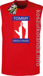 Tommy Middle Finger - bezrękawnik męski - czerwona