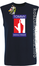 Tommy Middle Finger - bezrękawnik męski - granatowa
