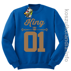KING 01 Sport Style Valentine - bluza bez kaptura - niebieska