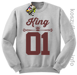 KING 01 Sport Style Valentine - bluza bez kaptura - melanż
