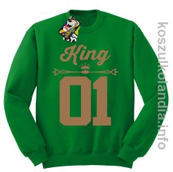 KING 01 Sport Style Valentine - bluza bez kaptura - zielona