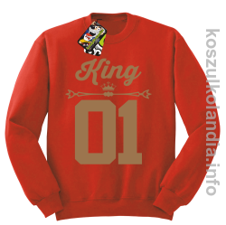 KING 01 Sport Style Valentine - bluza bez kaptura - czerwona