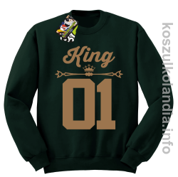 KING 01 Sport Style Valentine - bluza bez kaptura - butelkowa