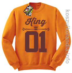 KING 01 Sport Style Valentine - bluza bez kaptura pomarańczowa