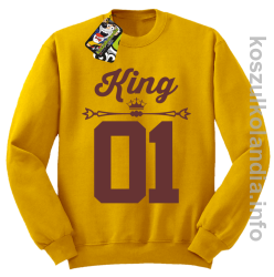 KING 01 Sport Style Valentine - bluza bez kaptura - żółta