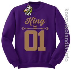 KING 01 Sport Style Valentine - bluza bez kaptura - fioletowa