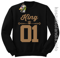 KING 01 Sport Style Valentine - bluza bez kaptura - czarna