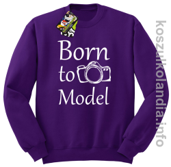 Born to model - Longsleeve - bluza z nadrukiem bez kaptura - fioletowy