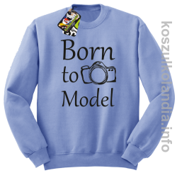 Born to model - Longsleeve - bluza z nadrukiem bez kaptura - błękitny