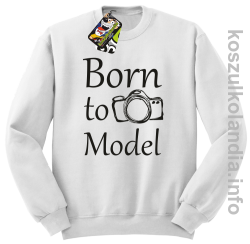 Born to model - Longsleeve - bluza z nadrukiem bez kaptura - biały